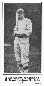 1916 Sporting News (M101-5) Reprint #111 Armando Marsans Front