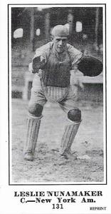 1916 Sporting News (M101-5) Reprint #131 Les Nunamaker Front