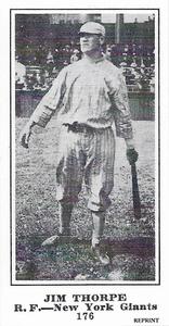 1916 Sporting News (M101-5) Reprint #176 Jim Thorpe Front