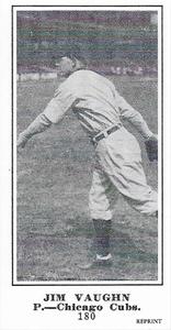 1916 Sporting News (M101-5) Reprint #180 Jim Vaughn Front