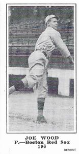 1916 Sporting News (M101-5) Reprint #196 Joe Wood Front