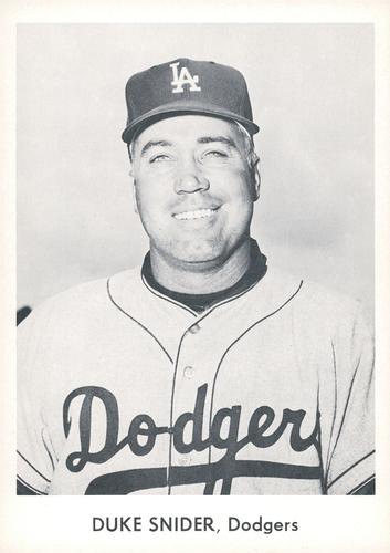 1958 Danny Goodman Los Angeles Dodgers Set B #NNO Duke Snider Front