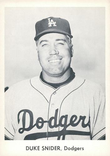 1958 Danny Goodman Los Angeles Dodgers Set A #NNO Duke Snider Front