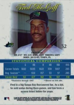 1998 Topps Gold Label - Class 3 #32 Fred McGriff Back