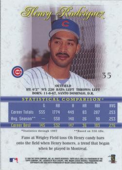 1998 Topps Gold Label - Class 3 #35 Henry Rodriguez Back