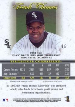 1998 Topps Gold Label - Class 3 #46 Frank Thomas Back