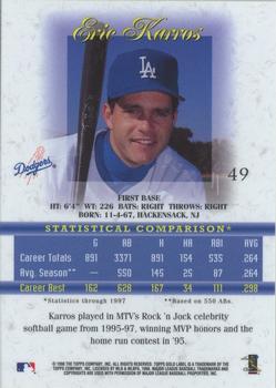 1998 Topps Gold Label - Class 3 #49 Eric Karros Back
