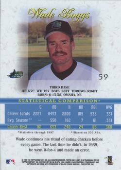 1998 Topps Gold Label - Class 3 #59 Wade Boggs Back