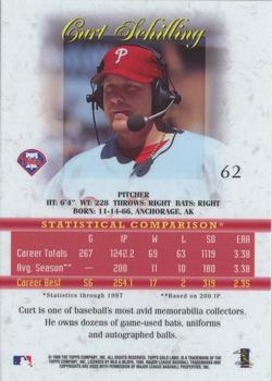 1998 Topps Gold Label - Class 3 #62 Curt Schilling Back