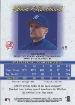 1998 Topps Gold Label - Class 3 #68 Chuck Knoblauch Back