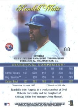 1998 Topps Gold Label - Class 3 #88 Rondell White Back