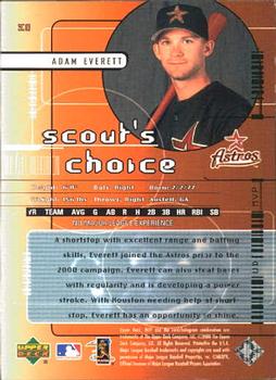 2000 Upper Deck MVP - Scout's Choice #SC10 Adam Everett  Back