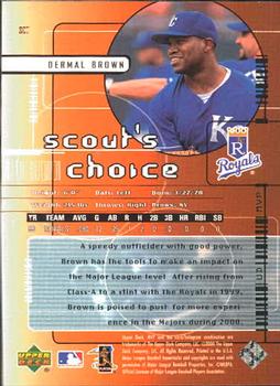 2000 Upper Deck MVP - Scout's Choice #SC7 Dermal Brown  Back