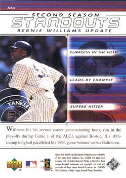 2000 Upper Deck MVP - Second Season Standouts #SS5 Bernie Williams Back