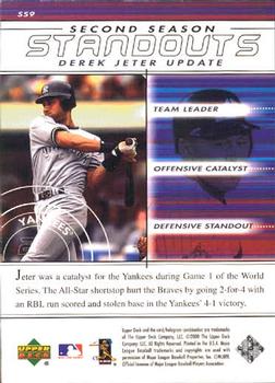 2000 Upper Deck MVP - Second Season Standouts #SS9 Derek Jeter Back