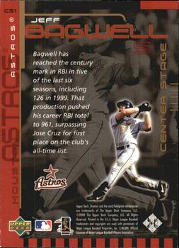 2000 Upper Deck Ovation - Center Stage Gold #CS1 Jeff Bagwell  Back