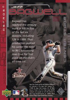 2000 Upper Deck Ovation - Center Stage Rainbow #CS1 Jeff Bagwell  Back
