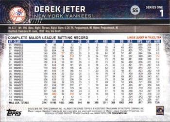 2015 Topps - Limited #1 Derek Jeter Back