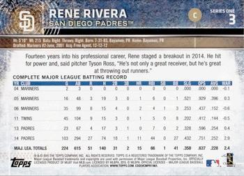 2015 Topps - Limited #3 Rene Rivera Back