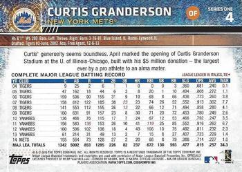 2015 Topps - Limited #4 Curtis Granderson Back