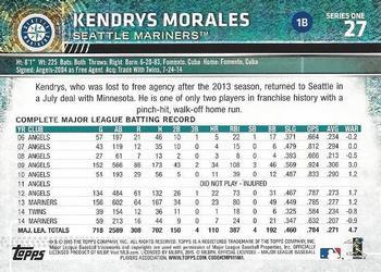 2015 Topps - Limited #27 Kendrys Morales Back