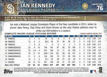 2015 Topps - Limited #76 Ian Kennedy Back