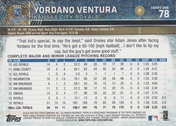 2015 Topps - Limited #78 Yordano Ventura Back