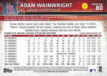 2015 Topps - Limited #80 Adam Wainwright Back