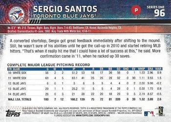 2015 Topps - Limited #96 Sergio Santos Back