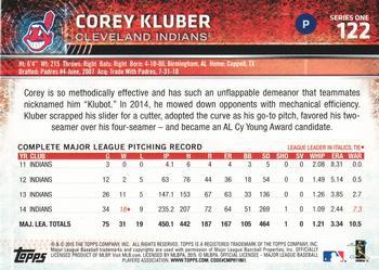 2015 Topps - Limited #122 Corey Kluber Back