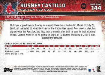 2015 Topps - Limited #144 Rusney Castillo Back