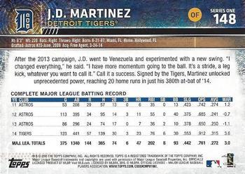 2015 Topps - Limited #148 J.D. Martinez Back