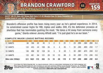 2015 Topps - Limited #159 Brandon Crawford Back