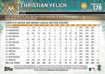 2015 Topps - Limited #178 Christian Yelich Back