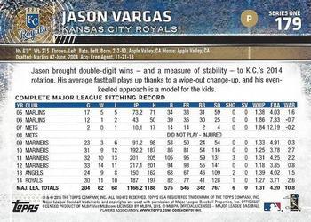 2015 Topps - Limited #179 Jason Vargas Back
