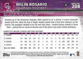 2015 Topps - Limited #208 Wilin Rosario Back