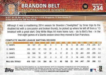 2015 Topps - Limited #234 Brandon Belt Back
