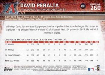 2015 Topps - Limited #260 David Peralta Back