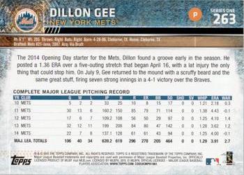 2015 Topps - Limited #263 Dillon Gee Back