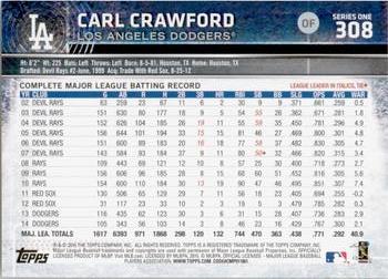 2015 Topps - Limited #308 Carl Crawford Back