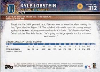 2015 Topps - Limited #312 Kyle Lobstein Back