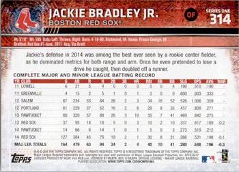 2015 Topps - Limited #314 Jackie Bradley Jr. Back