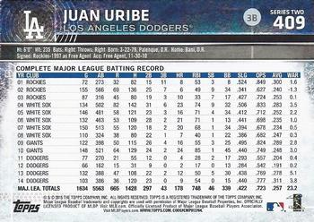 2015 Topps - Limited #409 Juan Uribe Back