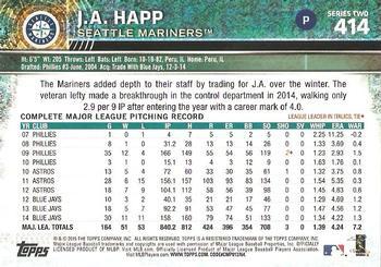 2015 Topps - Limited #414 J.A. Happ Back
