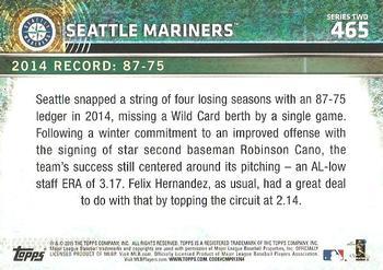 2015 Topps - Limited #465 Seattle Mariners Back