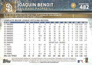 2015 Topps - Limited #482 Joaquin Benoit Back