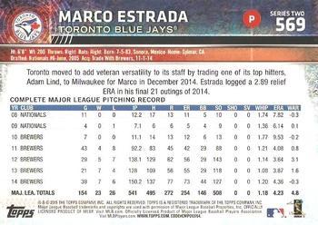 2015 Topps - Limited #569 Marco Estrada Back