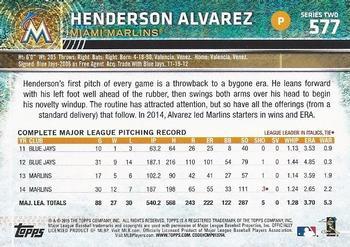 2015 Topps - Limited #577 Henderson Alvarez Back