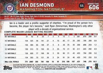 2015 Topps - Limited #606 Ian Desmond Back