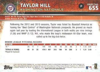 2015 Topps - Limited #655 Taylor Hill Back
